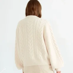 Outlet Cable Cardigan Ull Dam Loungewear