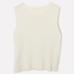 Discount Finstickad Armlos Topp Dam Loungewear