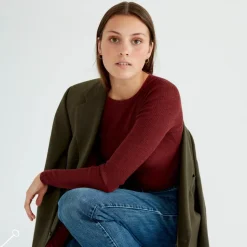 Outlet Langarmad Topp Merinoull Dam Loungewear