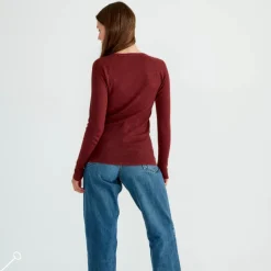 Outlet Langarmad Topp Merinoull Dam Loungewear