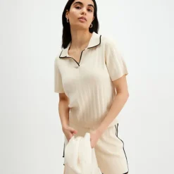 Discount T-Shirt Med Pikekrage Dam Loungewear