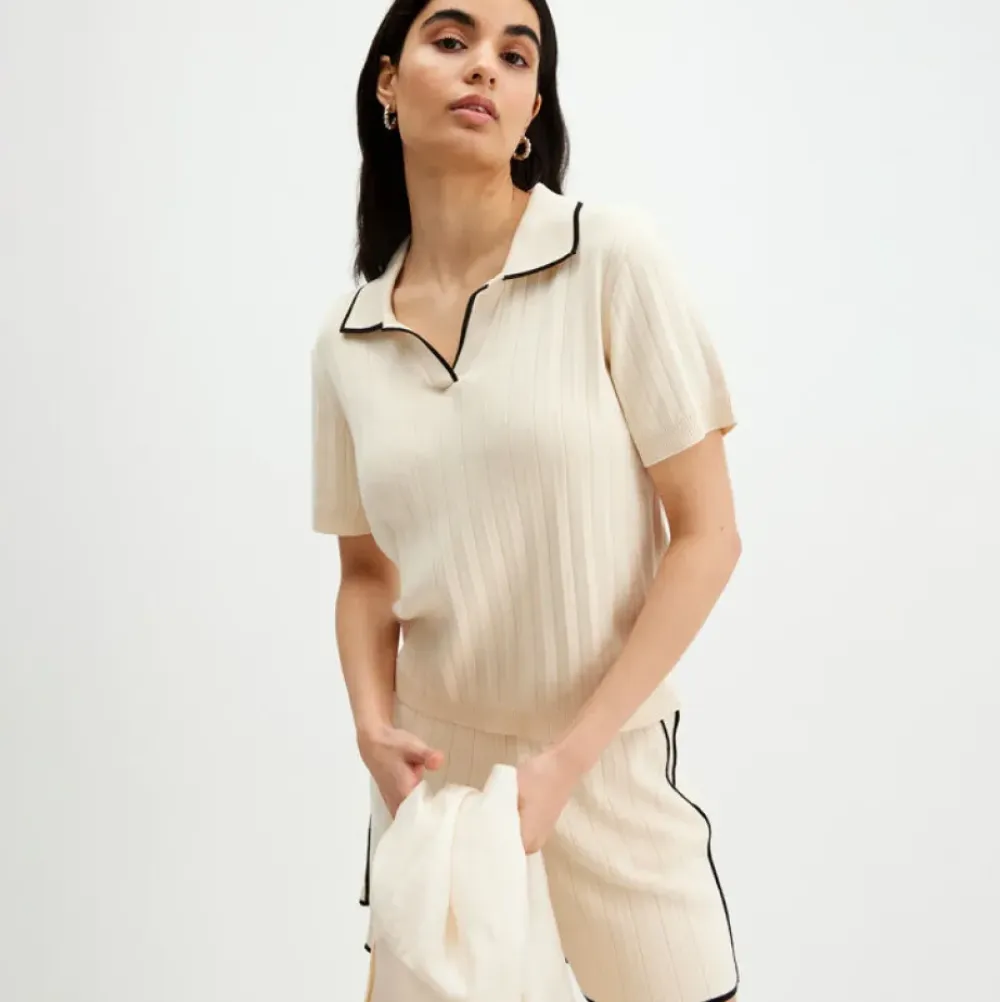 Discount T-Shirt Med Pikekrage Dam Loungewear