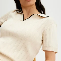 Discount T-Shirt Med Pikekrage Dam Loungewear