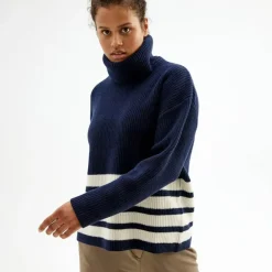 Hot Ulltroja Med Avtagbar Polokrage Dam Loungewear