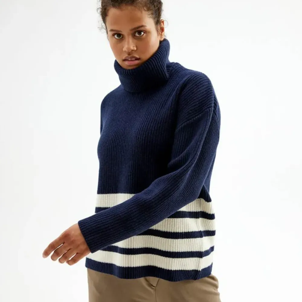 Hot Ulltroja Med Avtagbar Polokrage Dam Loungewear